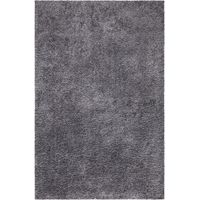 Tapis à Poils Longs doux SOFTY, Tapis de Salon, Chambre, Couloir (Gris Foncé - 200x200cm)