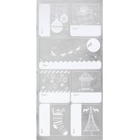 Planche étiquettes cadeau décorées 11x26,8cm autocollantes assorti - Feeric lights & christmas