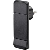 NVB 104548 Schutzkontakt-Flachstecker Kunststoff mit Aussteckhilfe 230 V Schwarz IP20