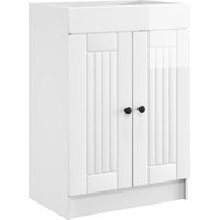 vidaXL Bathroom under Sink Cabinet High Gloss White