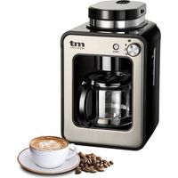 TM Electron TMPCF020S Mini Kaffeemaschine de Drip mit Bohnenmahlwerk, 4 Tassen, 600W und waschbarem Filter Compatible mit gemahlenem Kaffee, 600 W, 6 Tassen, Edelstahl, Silber