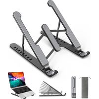 Support ordinateur portable réglable à 8 niveaux, antidérapant, compatible MacBook Air Pro, HP, 10-15,6", 1 pièce