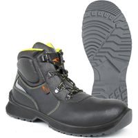Pezzol Mistral S3 scarpe da lavoro alte antinfortunistiche N.45 in pelle Idrotech nera idrorepellente made in Italy Nero + Giallo 45