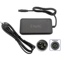 PowerSmart Chargeur 36V 2A pour batterie Li-ion 36 V de vélo électrique, avec prise ST 3 broches DC
