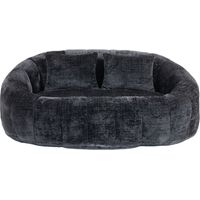 Bean Bag Sofa Lazy Sofa Durable Comfort Lounger High Back Bean Bag Chair Couch für Erwachsene und Kinder, Indoor & Outdoor, Accent Floor Soft Lounge Chair (Black Chenille)
