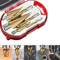 Jeu de 6 forets étagés HSS titane – mèches coniques en acier rapide 4-12 / 20 / 32 mm et 3 / 6 / 8 mm, foret fraise pour métal, plastique, aluminium et tôle –