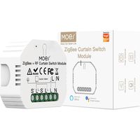 MOES ZigBee RF433 Modulo di interruttore per tende a rullo motorizzate elettrico disponibile Smart Life/Tuya APP RF433 Telecomando, compatibile con Alexa e Google Home, Richiede l'hub ZigBee di Tuya