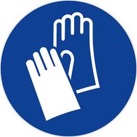 Panneau Port des gants de sécurité obligatoire - Ø30cm - ISO 7001