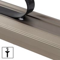 Floordirekt – Seuil d'escalier en aluminium anodisé L bronze clair 90 cm – Antidérapant – Fixation rapide avec vis et chevilles – Pour marches d'escaliers