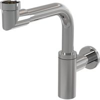 Alca - Waschtisch-Siphon Design, Durchmesser 32 mm, platzsparend, Metall A403