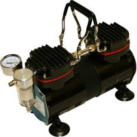 Varan Motors – Pompe à vide bi-cylindre 1/3HP TC99 – Débit 600 mmHg – Volume sonore 45 dB – Protection thermique – Manomètre intégré