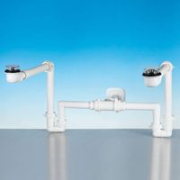 Platzsparsiphon für Dopplewaschbecken lira A.3200.90 weiß