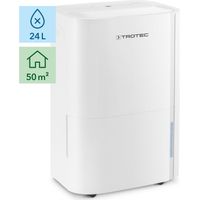 TROTEC Deumidificatore elettrico TTK 66 E – potenza 24 L/giorno – superficie 50 m² / 125 m³ – con spegnimento automatico – per appartamenti e camere da letto