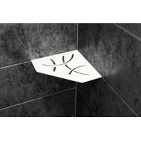 Schluter – Tablette murale de douche 195 x 195 mm – Aluminium finition structurée – Coloris blanc mat – Étagère pour douche moderne