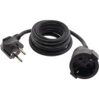 Rallonge Schuko HO5VV-F 3G1,5mm² 2m - noir - Zenitech