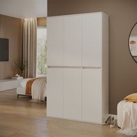 Armoire Claus, Blanc, 111x191.5cm avec 6 portes, Vicco