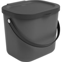 Rotho Mülltrennungssystem Albula 6 L anthrazit Recyclingbehälter Müll- & Abfalleimer