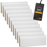 KGM Hamburger Sockelleiste weiß MDF RAL9016 19x100mm – 96m