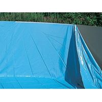Liner bleu overlap 50/100 piscine hors-sol ovale 7.30x3.70m