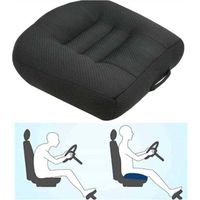Coussin Voiture rehausseur, rehausseur voiture adulte, Coussin d'élévation de siège de Voiture pour Le soulagement et Le Confort avec Maille Respirante(noir)