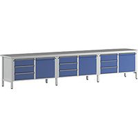 Banco de trabajo extra ancho bastidor modular 3 puertas 9