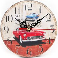 Horloge murale antique créative, style vintage, horloges rondes en bois