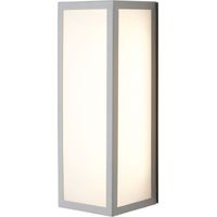 Litecraft Pictor Wall Light LED Box Lantern Outdoor IP44 Rated Fitting - Silver