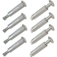 Piton Bache Piscine 10pcs Piton Escamotable pour Bache Piscine Piton Douille Retractable Piscine Pitons Douilles Escamotables en INOX 16 x 65 mm (10)