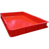 Cassetta pizza Professionali Porta Impasti 60x40x7 HDPE rossa Scrivibile HACCP anticontaminazione alimentare Lavabili in Lavastoviglie e Resistenti sovrapponibile Contenitori per lievitazione pane