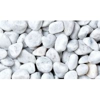 Bellamoli Gestaltungskiesel Bianco Carrara weiß ca.25-40 mm, 25 kg Kieselsteine