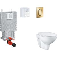 Grohe Uniset - Set bâti-support, cuvette, abattant SoftClose, plaque de déclenchement Arena Cosmopolitan S, Cool Sunrise SANI15BB4105