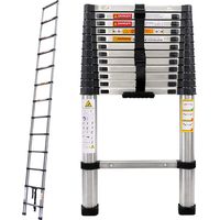 12.5FT échelle télescopique , Escabeau Telescopique échelle Pliable Loft Ladder,Certifié EN131, Résistance 3,8M
