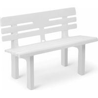 Panchina per esterno in polipropilene 110x52xH71 cm Genziana - Bianco