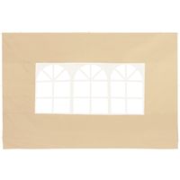 Gazebo side panels set beige 3x2m zip closure