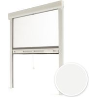 Moustiquaire Enroulable Alu Blanc L150 x H220cm – Moustiquaire pour Fenêtre Recoupable