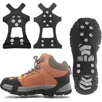 Pointes de chaussures, XU, IJIAMY pour chaussures d'hiver, Crampons bottes montagne, à chaînes neige 10 crampons, Snowline Chainsen l'escalade glace et KZQ - KZQ