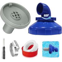 Buse de remplissage de piscine rotative à 360° , buse de sortie réglable avec raccords de connexion , compatible avec les raccords de sortie de piscine Intex Bestway de 32 mm de diamètre.