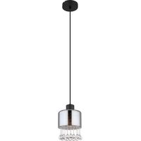 Pendelleuchte Hängelampe Esszimmerleuchte Deckenlampe Glas Kristalle D 15 cm