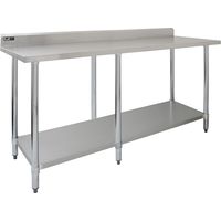 Gastronomie Edelstahltisch Arbeitstisch Küchentisch Zerlegetisch Edelstahl 210cm