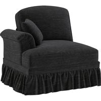 Canapé Windsor-Sofa LSF Design Polyvalent Chenille Noir 97.00x83.50x93.00 ZIPSOFA Canapé