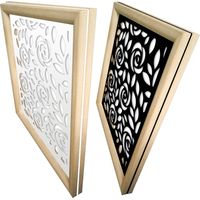 PETALI - Moduli Decorativi in Legno e PVC - Colore: bianco - Misura: 98x98 cm