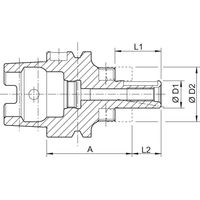 Mandrin porte-fraise combiné DIN69893A HSK-A63 22x100mm HAIMER