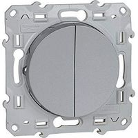 Interruttore doppio a piede grigio Odace Schneider Electric