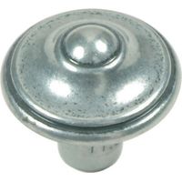 Bouton rustique Ø 30 mm zamak vieux fer - 0613 - METAKOR