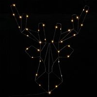 LED Christmas Decorations Indoor/Outdoor Battery Operated IP44 Rating Star, Shooting Star, Reindeer 29.5 x 31 cm Deer