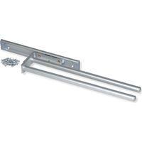 Emuca – Porte-serviettes extensible 2 bras – Aluminium anodisé mat – Fixation latérale ou sous plan de travail – Longueur 440 mm – Installation facile