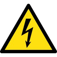 Électrocution - Matériau : Aluminium - Taille : 140 mm (triangle) - Material: Aluminum - Size: 140mm (triangle)