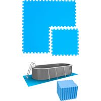 eyepower Tapis de Piscine 9,4 m² - 40 Tapis de Sol EVA 50x50 - Jeu de Dalles Protection Extérieure