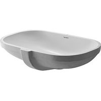 DURAVIT D-CODE lavabo da incasso con troppopieno senza foro per rubinetteria B 495x290mm senza foro per rubinetteria bianco
