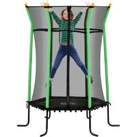Cama Elástica Infantil Trampolín para Niños +3 Años con Red de Seguridad Ø163,5x190 cm Verde